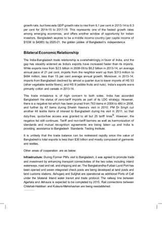 Analyzing The Current State Of India-Bangladesh Trade Relations Analyzing The Current State Of India-Bangladesh Trade Relations
