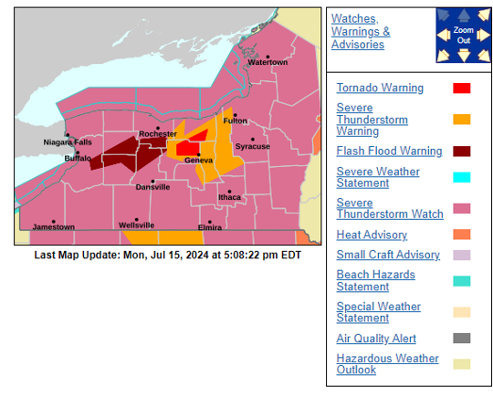 Bradford & Wyoming Counties Under Flash Flood Warning Due To Thunderstorms Bradford & Wyoming Counties Under Flash Flood Warning Due To Thunderstorms