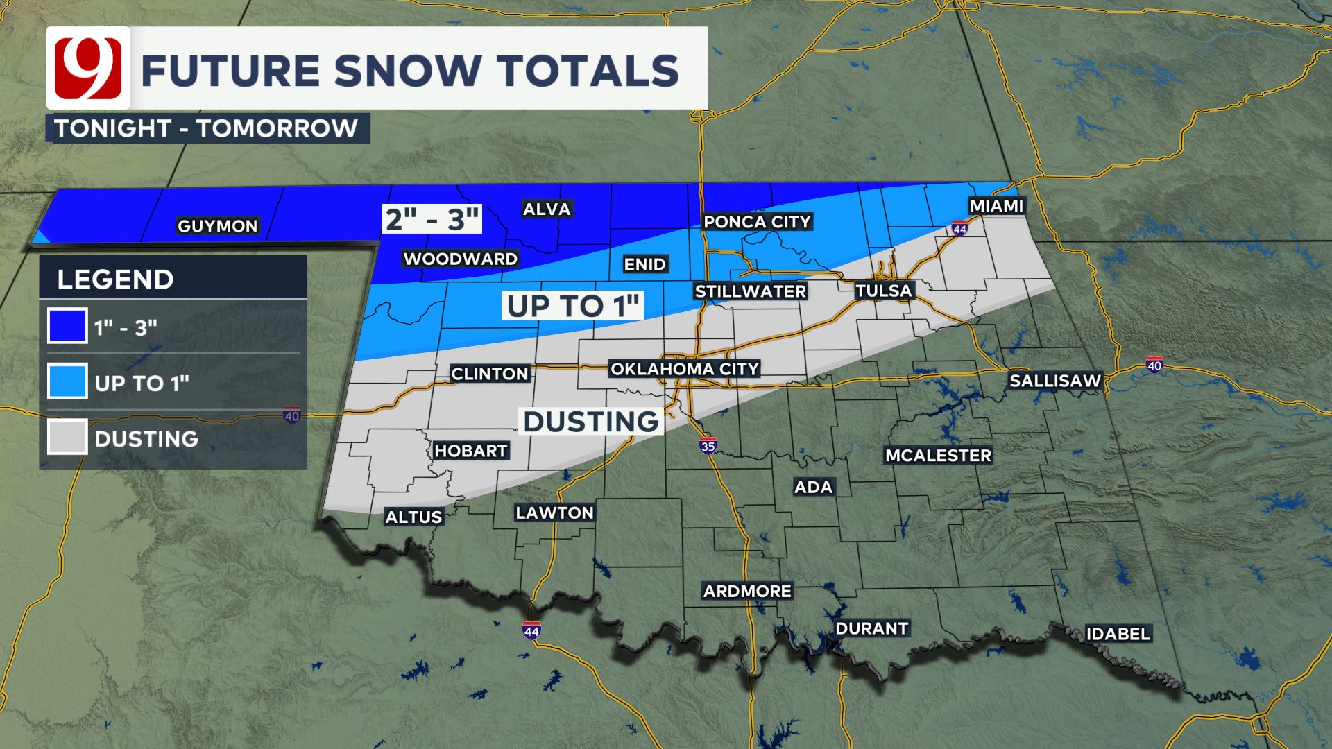 Digital Exclusive: OKC Metro's Probability Of Ice And Snow - David Payne's Forecast Digital Exclusive: OKC Metro's Probability Of Ice And Snow - David Payne's Forecast