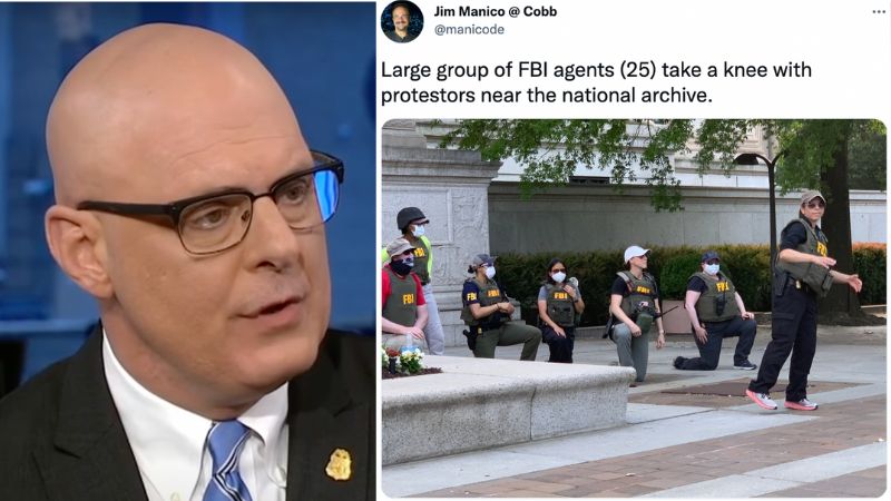FBI Reassigns Agents From Iconic George Floyd Protest Kneeling Photo FBI Reassigns Agents From Iconic George Floyd Protest Kneeling Photo