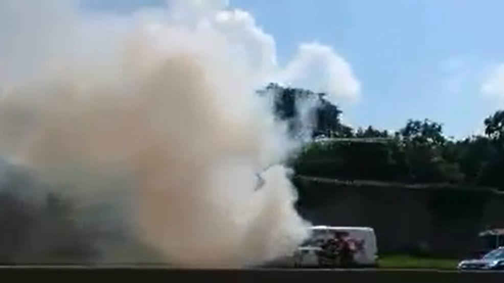 FedEx Truck Catches Fire On Route 283: Investigation Underway FedEx Truck Catches Fire On Route 283: Investigation Underway