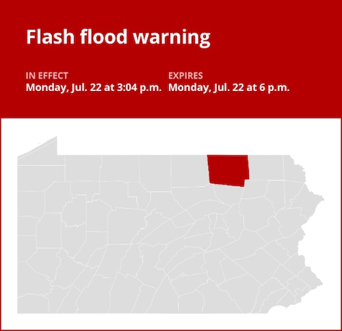 Flash Flood Warning: Bradford & Wyoming Counties Until Tuesday Evening Flash Flood Warning: Bradford & Wyoming Counties Until Tuesday Evening