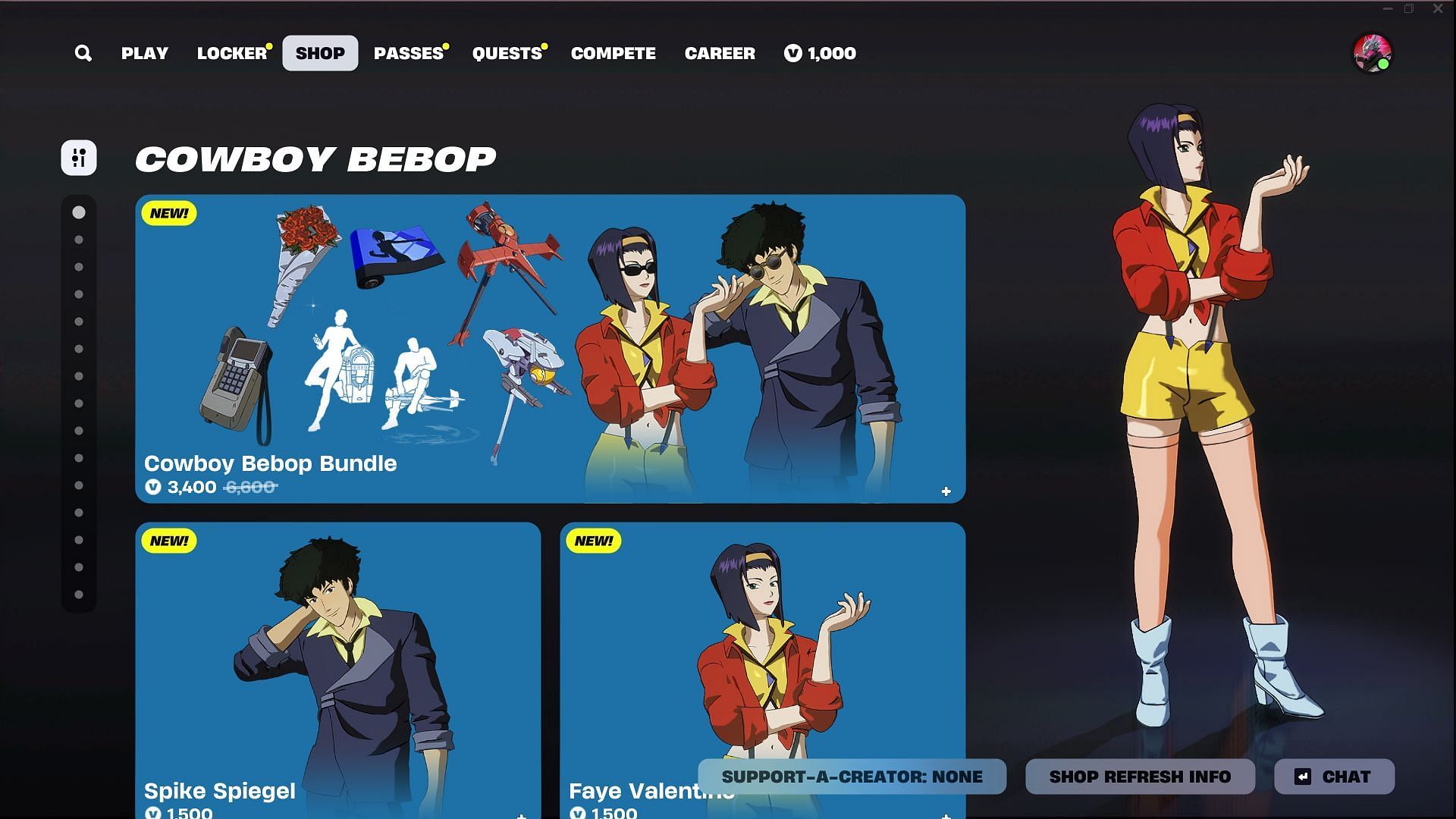 Fortnite: Price Check - Cowboy Bebop's Faye Valentine And Spike Spiegel Skin Bundle Fortnite: Price Check - Cowboy Bebop's Faye Valentine And Spike Spiegel Skin Bundle