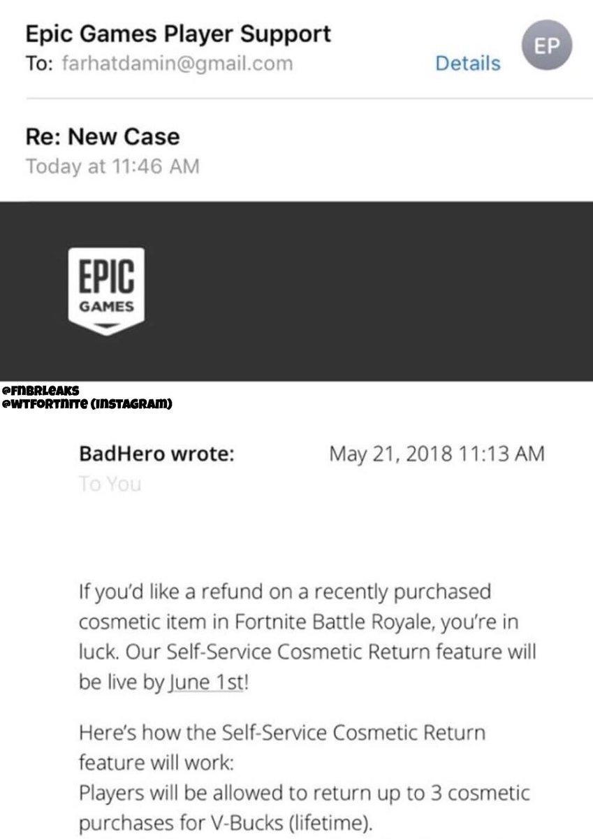 Fortnite Refund Indicates Potential Changes To Cosmetic System Fortnite Refund Indicates Potential Changes To Cosmetic System