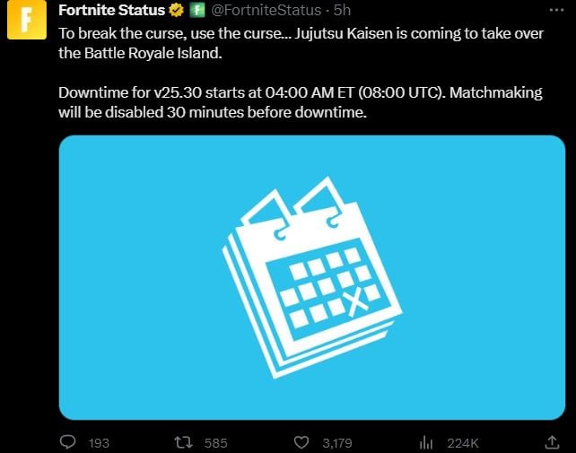 Fortnite Server Status: Is Fortnite Down? Update 34.21 Downtime & New Features Fortnite Server Status: Is Fortnite Down? Update 34.21 Downtime & New Features