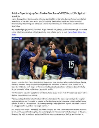 France's Rugby Dominance: Dupont's 11-Try Performance Against Italy France's Rugby Dominance: Dupont's 11-Try Performance Against Italy