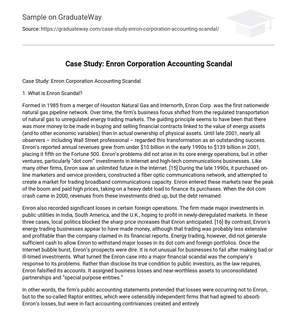 From Boardroom Romance To Corporate Scandal: A Case Study From Boardroom Romance To Corporate Scandal: A Case Study