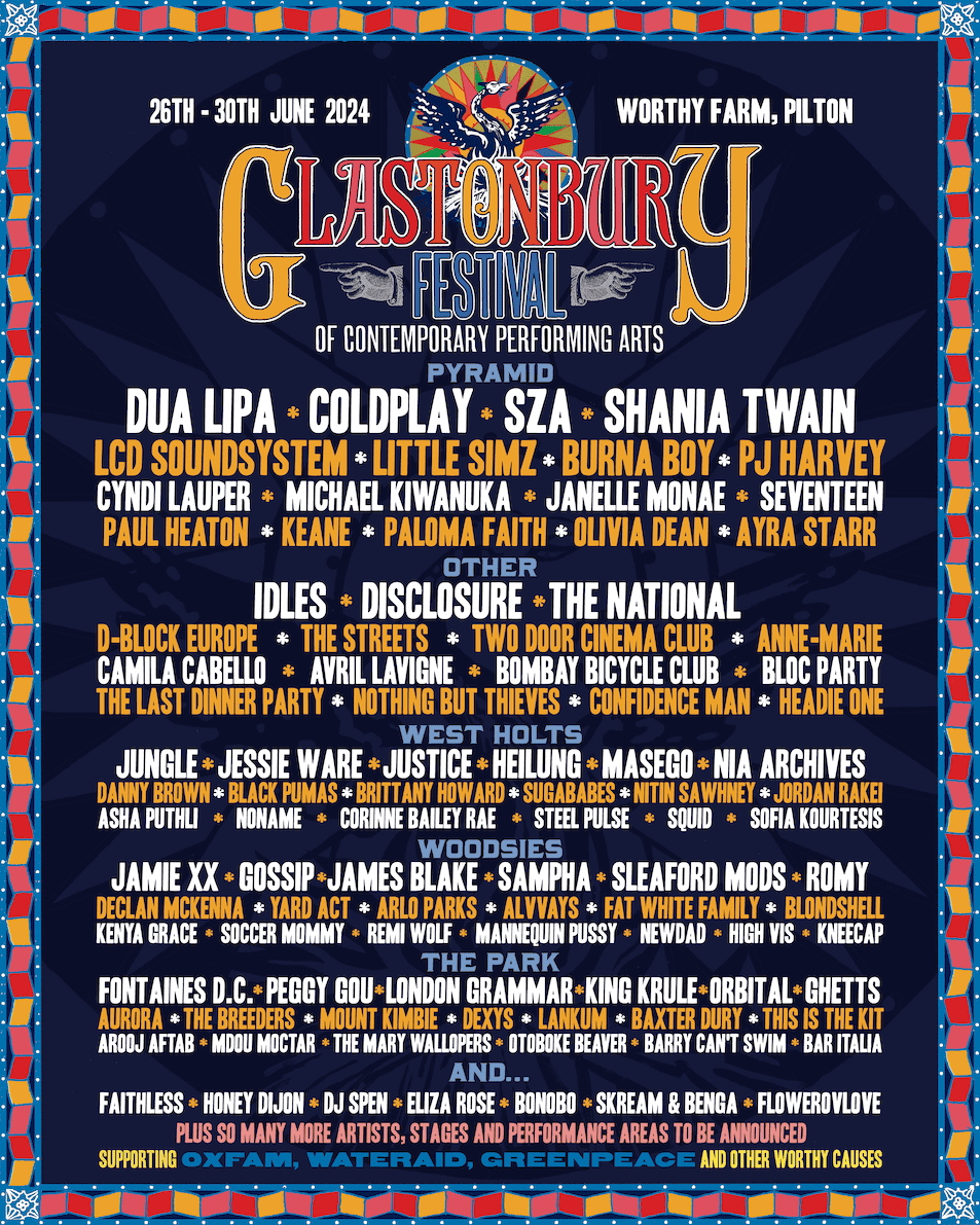 Glastonbury 2025 Lineup: Confirmed Acts Include Olivia Rodrigo And The 1975 Glastonbury 2025 Lineup: Confirmed Acts Include Olivia Rodrigo And The 1975