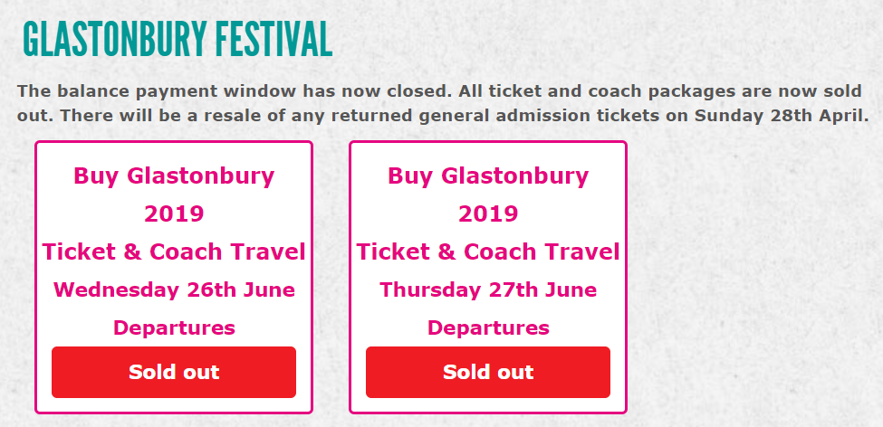 Glastonbury Festival 2025: Coach Locations, Resale Tickets & Pricing Glastonbury Festival 2025: Coach Locations, Resale Tickets & Pricing