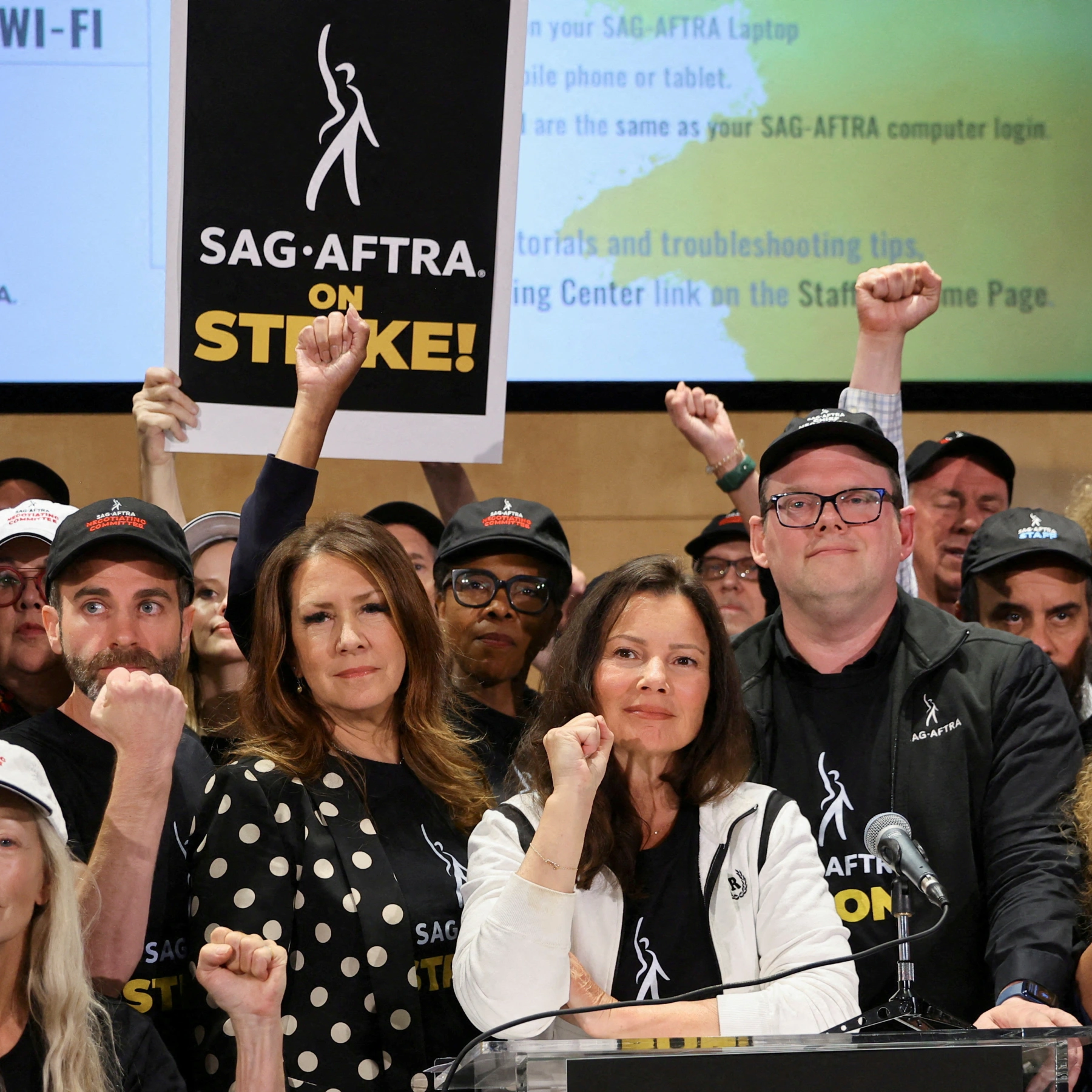 Hollywood Production Grinds To Halt As Actors Join Writers' Strike Hollywood Production Grinds To Halt As Actors Join Writers' Strike