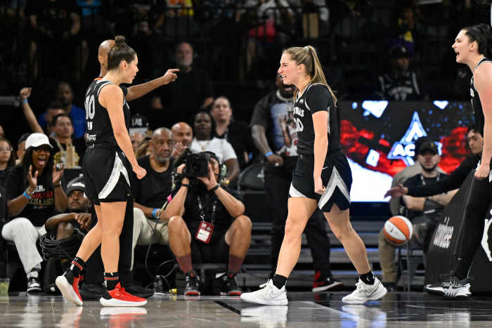 Kelsey Plum & Kate Martin's Courtside Interaction: A Feel-Good Story For WNBA Fans Kelsey Plum & Kate Martin's Courtside Interaction: A Feel-Good Story For WNBA Fans