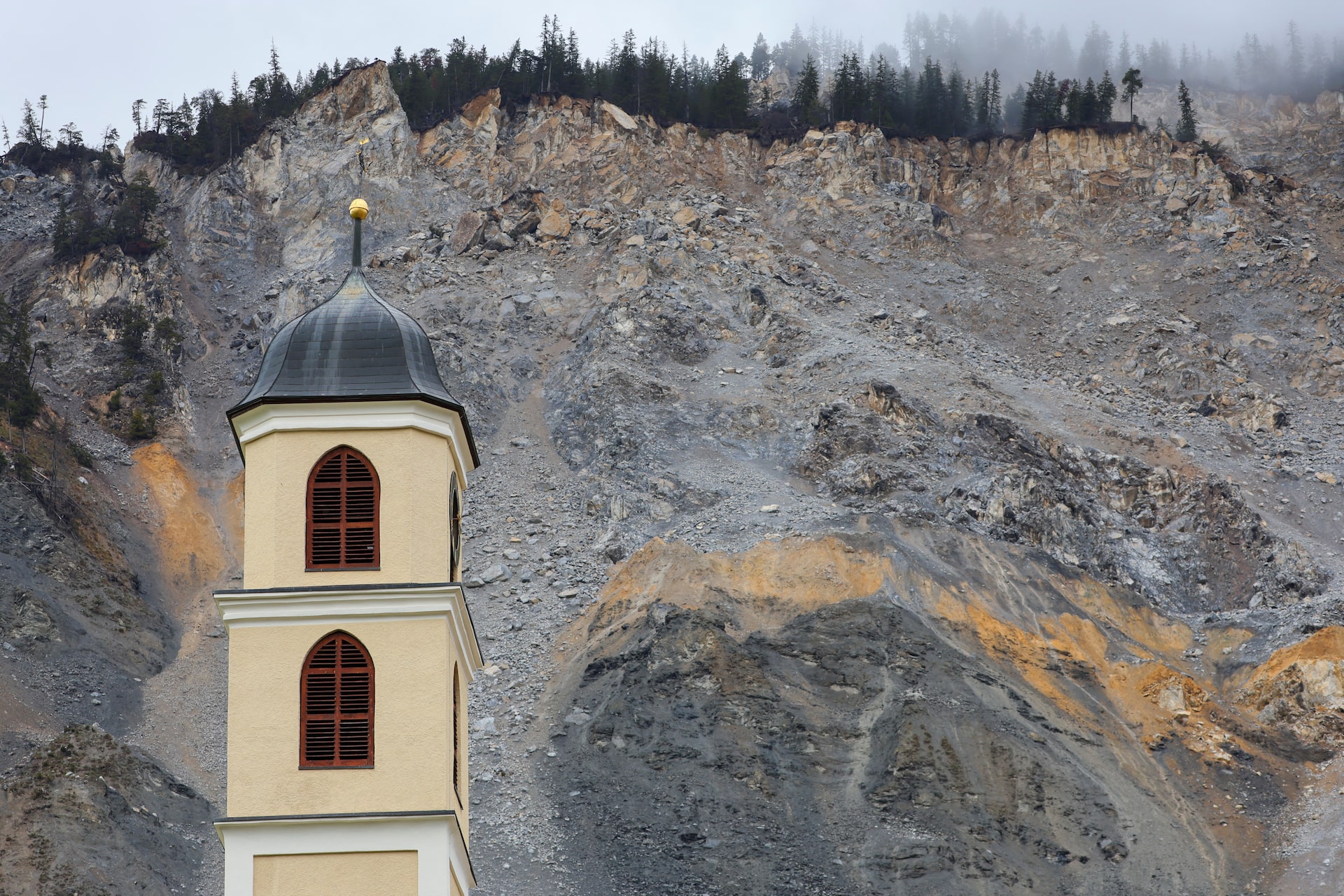 Landslide Threat Forces Partial Evacuation In Swiss Mountain Municipality Landslide Threat Forces Partial Evacuation In Swiss Mountain Municipality