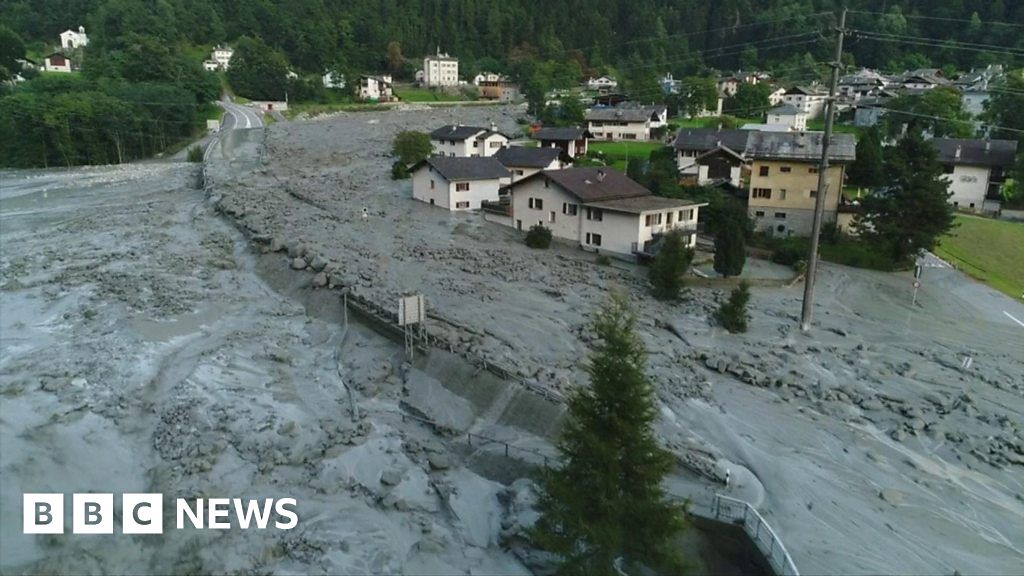Landslide Threat In Swiss Alps Forces Livestock Evacuation Landslide Threat In Swiss Alps Forces Livestock Evacuation