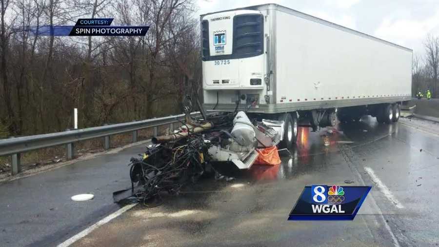 Major Produce Hauling Accident Shuts Down Section Of I-83 Major Produce Hauling Accident Shuts Down Section Of I-83