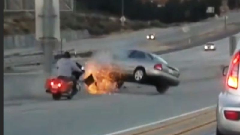 Motorcycle Hit By Van In Apparent Road Rage Incident – CNN Motorcycle Hit By Van In Apparent Road Rage Incident – CNN