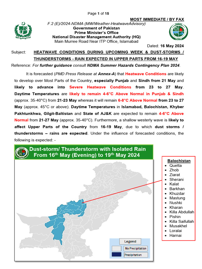 National Heatwave Advisory: States Instructed To Take Precautions National Heatwave Advisory: States Instructed To Take Precautions