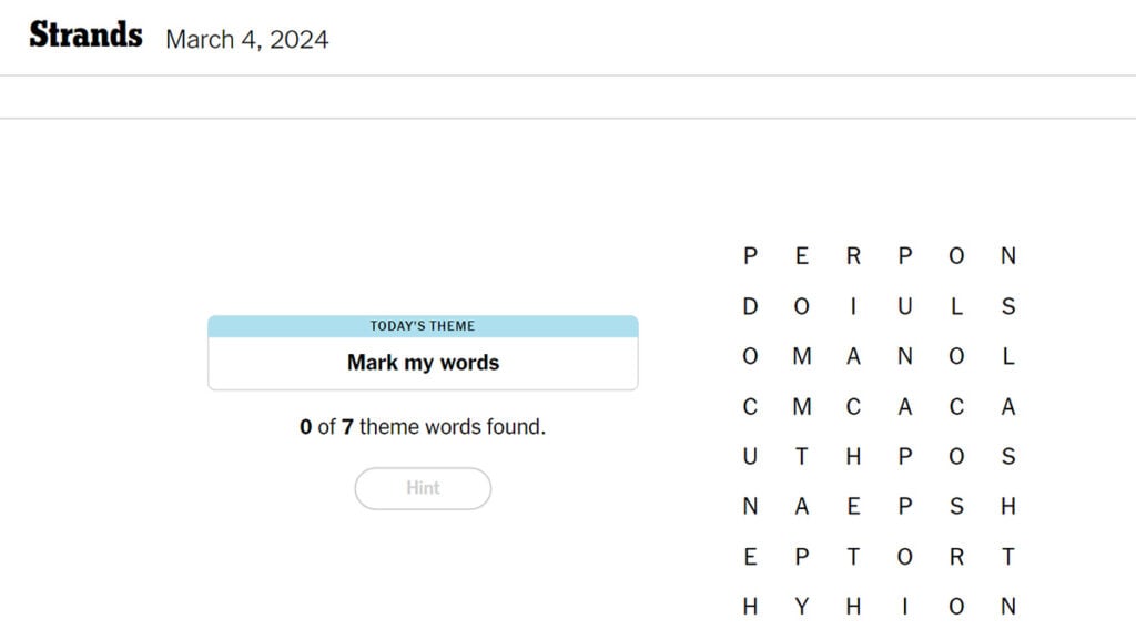 NYT Strands Saturday, March 15th: Complete Answers And Clues For Game #377 NYT Strands Saturday, March 15th: Complete Answers And Clues For Game #377