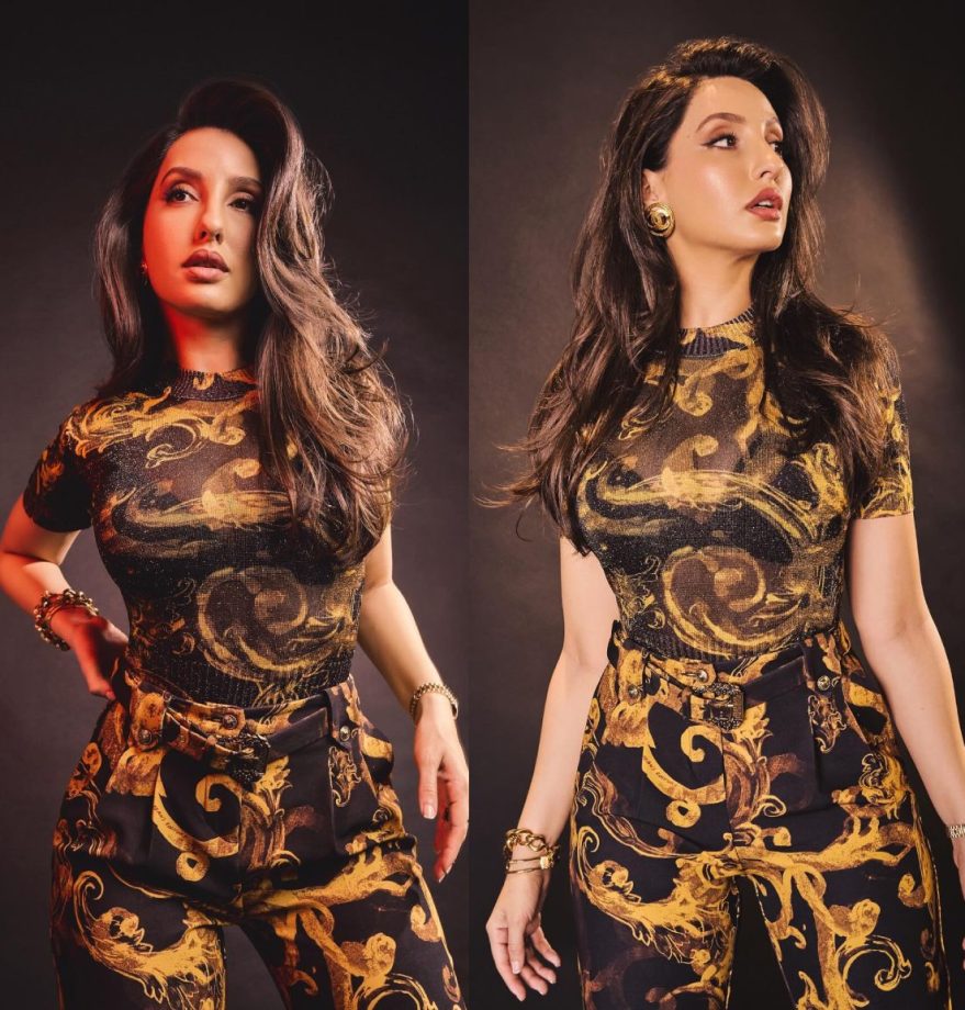 Oscars 2024: Nora Fatehi Makes A Statement In Gold Oscars 2024: Nora Fatehi Makes A Statement In Gold