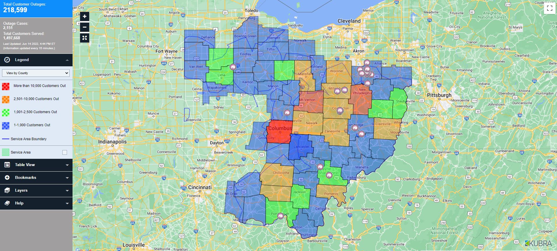Power Outage Map: Northeast Ohio – Current Outage Numbers Power Outage Map: Northeast Ohio – Current Outage Numbers