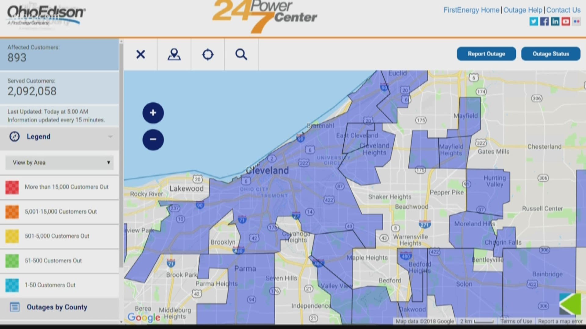 Power Outages In Northeast Ohio: Latest Numbers And Updates Power Outages In Northeast Ohio: Latest Numbers And Updates