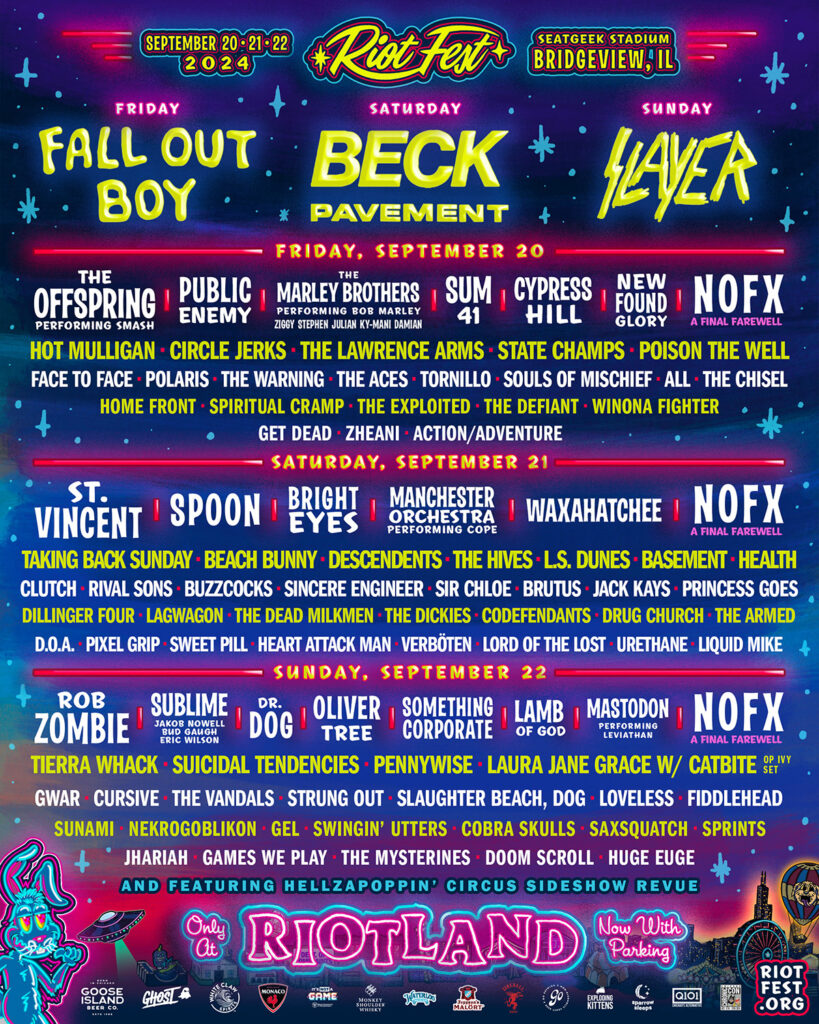 Riot Fest 2025: Full Lineup Announced, Green Day And Weezer Lead The Charge Riot Fest 2025: Full Lineup Announced, Green Day And Weezer Lead The Charge
