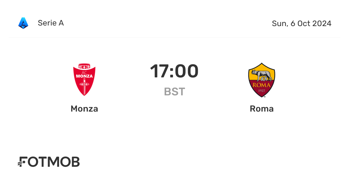 Roma Vs Monza En Directo: Resumen, Alineaciones Y Resultado Roma Vs Monza En Directo: Resumen, Alineaciones Y Resultado