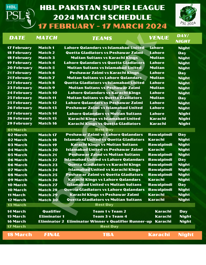 School Timing Adjustments: Lahore's PSL Match Schedule School Timing Adjustments: Lahore's PSL Match Schedule
