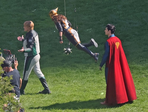 Superman: Hawkgirl Actor On Filming Flight Sequences And The Super Suit Superman: Hawkgirl Actor On Filming Flight Sequences And The Super Suit