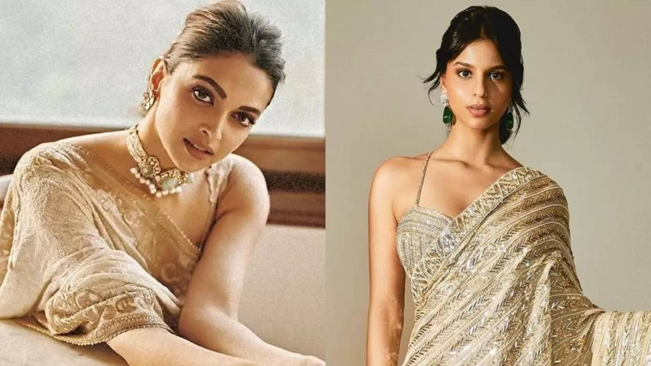 Trending Golden Glamour: Suhana Khan And Deepika Padukone Lead The Style Trending Golden Glamour: Suhana Khan And Deepika Padukone Lead The Style
