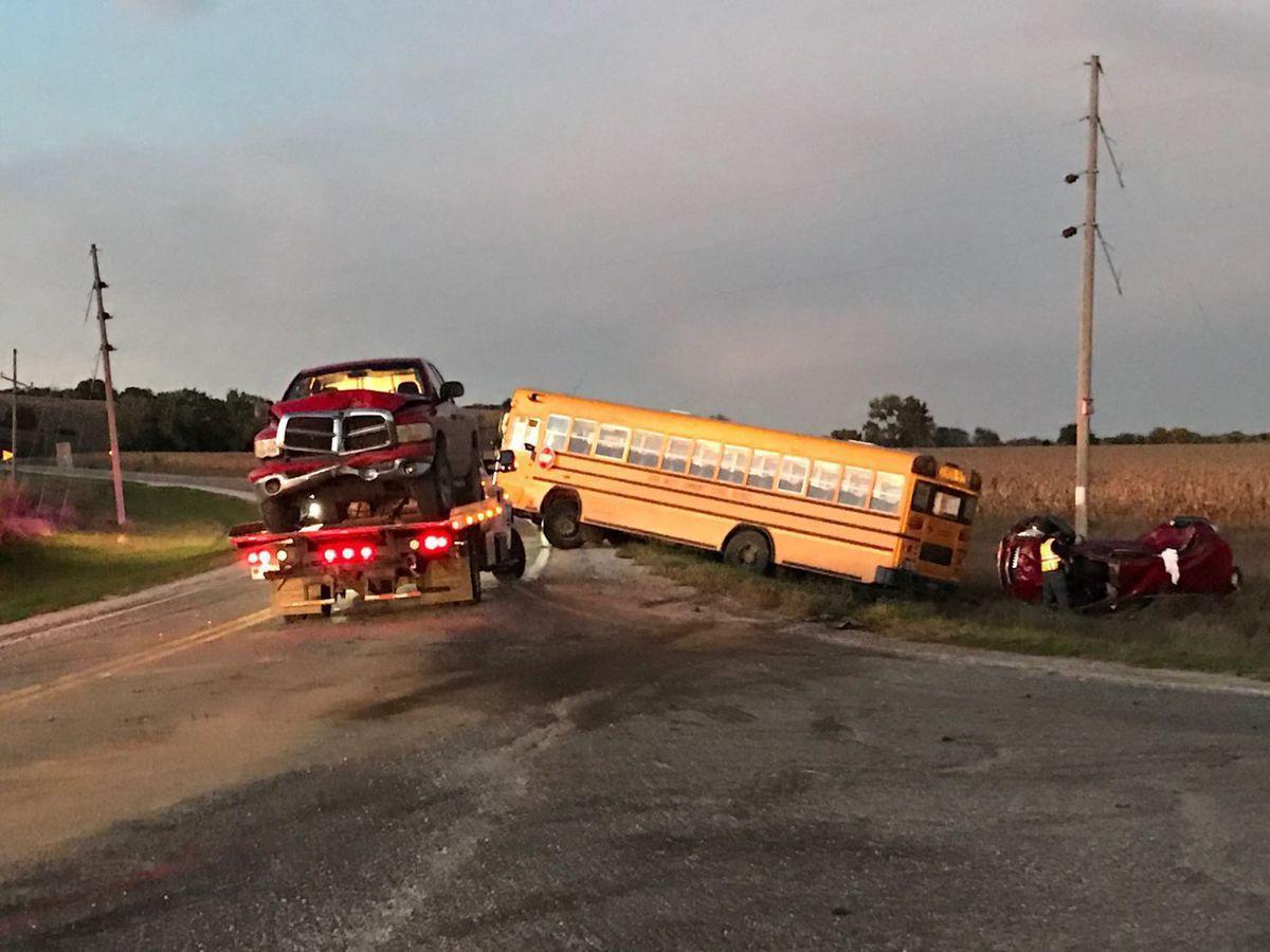 Two Injured In School Bus Crash Near Pella, Iowa