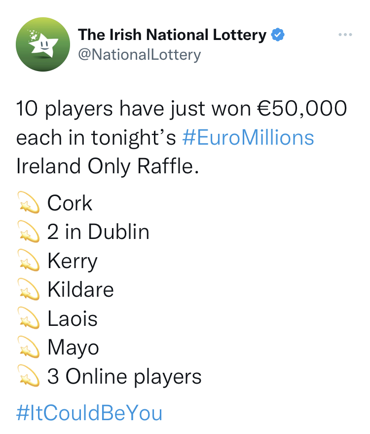 Urgent Appeal: Winning EuroMillions Ticket Sold In Ireland Urgent Appeal: Winning EuroMillions Ticket Sold In Ireland